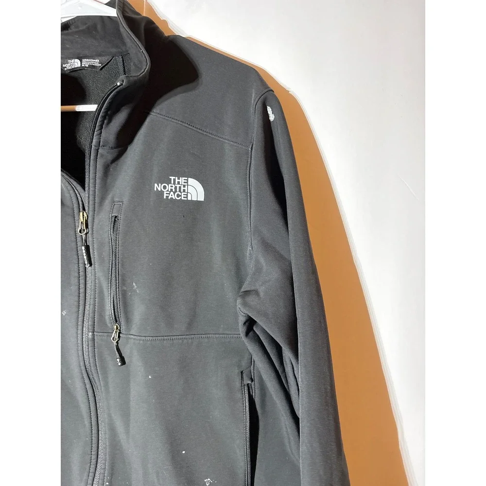 TNF Apex WindWall fleece-lined softshell jacket M Distressed‎ workwear black